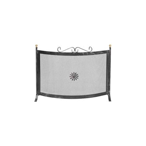 PARASCINTILLE CURVO CON DECORO PER CAMINO cm.70x65h.