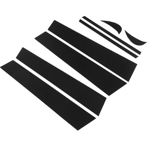 8-teiliges Set 4D-Türsäulen-Seitenaufkleber in Hochglanzschwarz für Toyota Camry 2018-2021 (1/5)