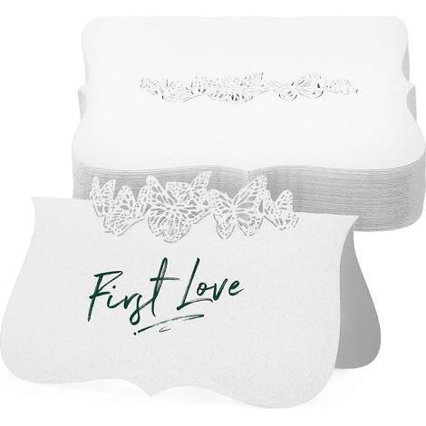 50 Tischkarten für Hochzeiten, kleine Tischkarten, Tischstecker, Schmetterlingsdesign (1/4)