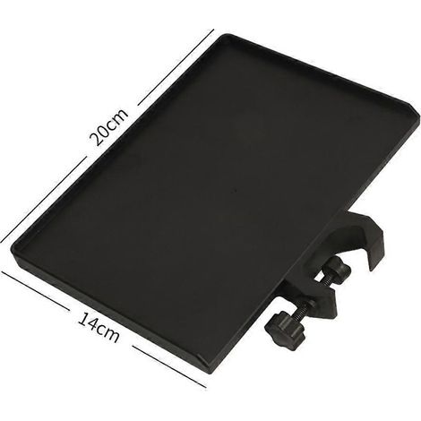 Support de micro, plateau pour carte son, support pour guitare, support pour téléphone (20 x 14 cm / 7,9 x 5,5 pouces), pince réglable