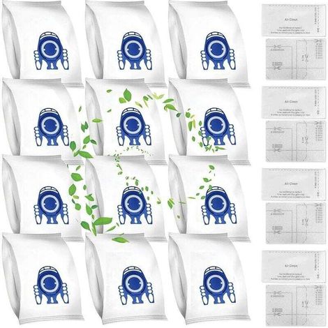12 vacuum cleaner bags for Miele GN 3D Classic C1 Complete C2 C3, S2000, S5000 and S8000 Series vacuum cleaners. Dust bags, 4 (1/4)