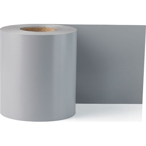 Electronicx PVC Sichtschutzstreifen Sichtschutzrolle Fenstergrau RAL 7040 Doppelstabmatten 35m x 19cm 650g/m² Premium-Qualität extra stark