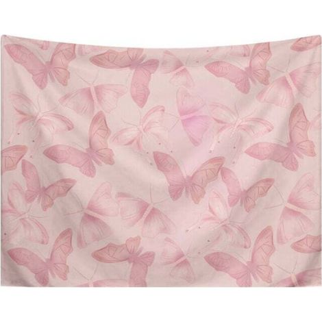 Tapisserie murale papillon, 130x150cm, décoration nature, couvre-lit, jeté, couverture pour la maison, le salon, la chambre, le dortoir. (1/4)