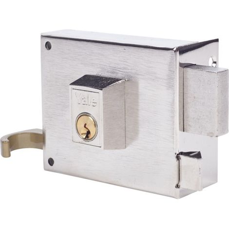 Cerradura Sobreponer 100X50Mm 125100Dhn Hierro Niquelado Picaporte/Palanca Derecha Yale (1/2)