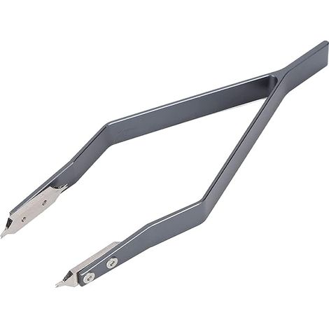Pince à boucle métallique Bergeon 7825, pince à ressort pour barrettes de grains, outil d'horloger ergonomique en acier inoxydable, argent (1/5)
