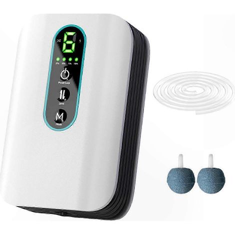 Hocheffiziente USB-Luftpumpe für Aquarien, robustes ABS-Gehäuse, optimierte Leistung und leiser Betrieb, kompaktes Design für langanhaltende Sauerstoffversorgung. (1/5)