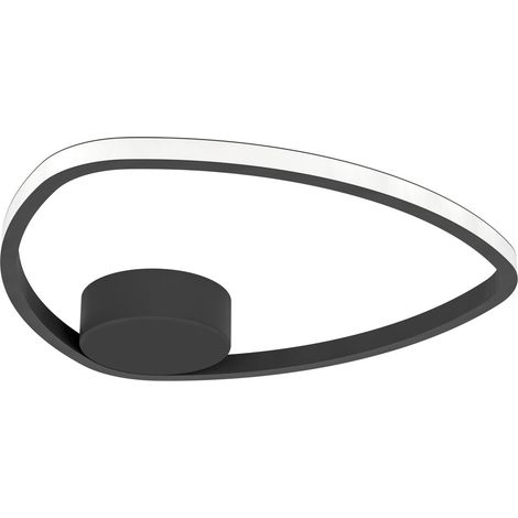 Plafoniera Moderna Moschella Metallo Nero Plastiche Bianche Led 9,7W 1440Lm Ip20
