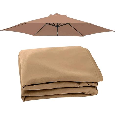 Toldo De Repuesto para Sombrilla De Patio, 3 M, 8 Varillas, Resistente Al Agua, para Exteriores, Duradera para Jardín, Patio, Patio Trasero, Piscina (Solo Toldo) (Color : Khaki) (1/5)