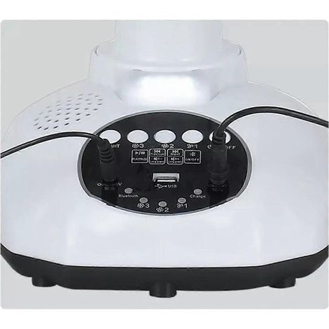 Ventilateur solaire 12 pouces avec panneau solaire, 3 vitesses de ventilation, idéal pour le camping (prise UE) (1/5)