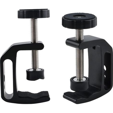Lot de 2 colliers de serrage universels en alliage d'aluminium avec trou de filetage 1/4 caméra de bureau