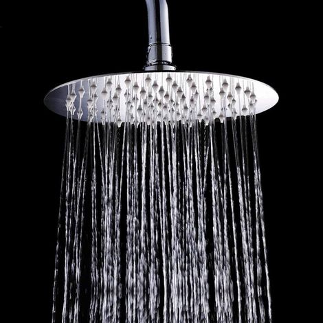 Pompe top Spray filtre Home shower Spray chauffe - eau en acier inoxydable rain shower style Big Flower bathroom Lotus pompe top Spray, rond 8 pouces environ 20cm une pièce (1/4)