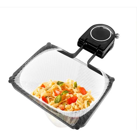 Passoire d'évier de cuisine avec ventouse, filtre à résidus de cuisine pliable avec 100 sacs filtrants, égouttoir 2 en 1 et étagère de rangement pour chiffons (1/5)