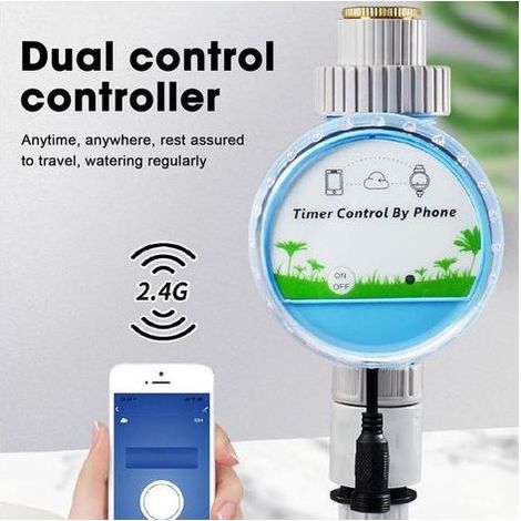 Minuterie D'arrosage WiFi pour Jardin, Robinet de Tuyau sans Fil Intelligente avec Télécommande APP de Réinitialisation Automatique Via WiFi ou Bluetooth (1/5)