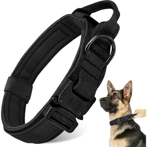 Collier pour chien tactique nylon entraînement extérieur collier dressage Convient aux chiens dont le tour de cou est de 50 à 60 cm (1/4)