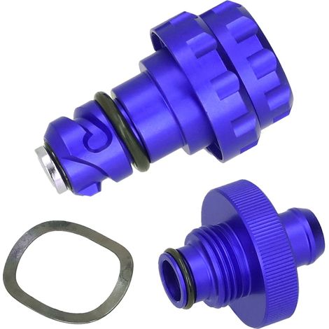 Bouchon de vidange magnétique en alliage d'aluminium pour Ford F150 2015 et plus, bleu, remplacement de carter d'huile (1/5)