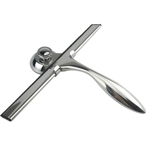 Racleur Pour Vitre - Lame En Caoutchouc De 25 Cm - Acier Inoxydable - Pour Portes De Douche Miroirs Fenêtres Et Surfaces Lisses - 1 Pièce (1/5)