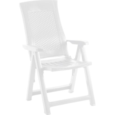 Alburni Gartenstuhl, klappbar, Made in Italy, mehrfach verstellbar, Weiß