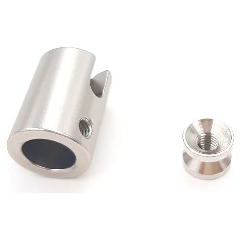 MORSETTO TAHUMA per LEGNO PER BARRA D.4 mm (1/5)
