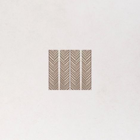 Carrelage Relief DUST Dove 5x20cm Chevron Mate