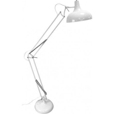 FABRILAMP Lampada da terra Bianco Malik Modello snodabile