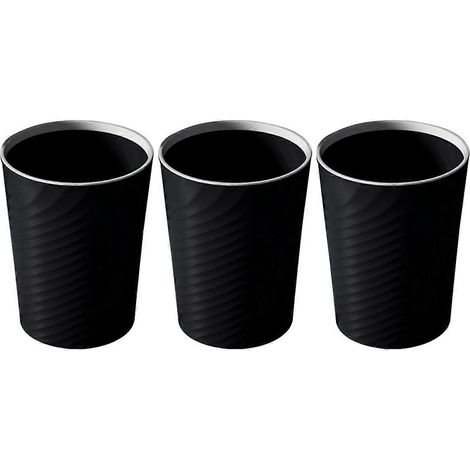 Badezimmer-Mülleimer, kleiner Mülleimer mit 3 Müllbeuteln, Schwarz