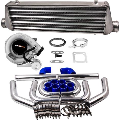 T3 T04E Turbo Kit + 2.5" Universal Intercooler + 2.5" Aluminum Piping Kit new