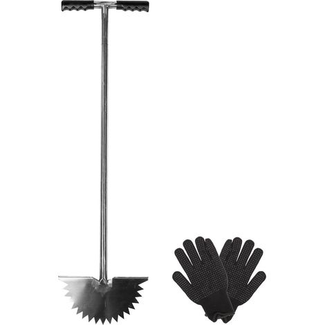Coupe-Bordures de Pelouse Manuel Demi-Lune en Acier Inoxydable Poignée Longue Ergonomique, Outil Portable pour Trottoirs, Parterres de Jardin et Entretien Paysager, Nettoyeur (1/5)