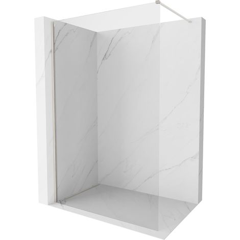 Mexen Kioto-X Duschwand Walk-in 90 x 200 cm, transparent 10 mm, gebürsteter Nickel - 800-090-101-97-00-X (1/5)