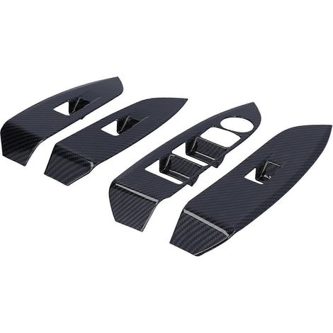 4-teiliges Fensterheberschalter-Panel-Abdeckungsset aus Kohlefaser als Ersatz für Mazda CX-3 CX3 2016-2021