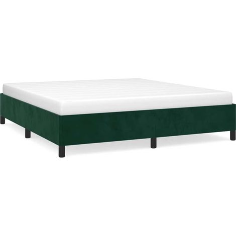 Maison Exclusive - Giroletto senza Materasso Verde Scuro 180x200 cm in Velluto (1/5)