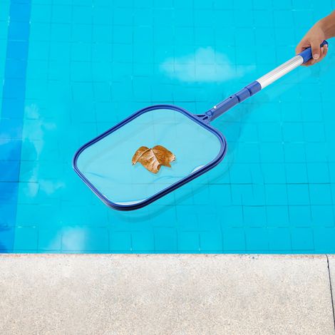 Laubkescher für Pools, feinmaschiges Netz mit Teleskopstange, Reinigungsgerät für Teiche und Whirlpools, 3er-Set, 35 cm (1/5)