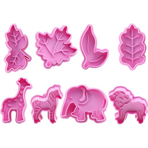 2 Sets/8-teiliges Set Ausstechformen, Keksformen, Cartoon-Backformen, Backwerkzeuge-M-Purple (1/3)