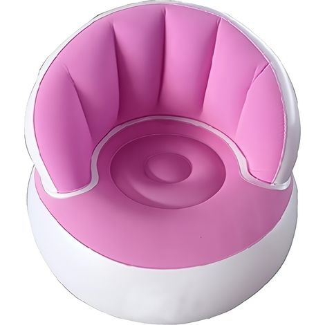 Canapé floqué gonflable pliable avec pompe, fauteuil intérieure pour détente extérieure ou rose (1/5)