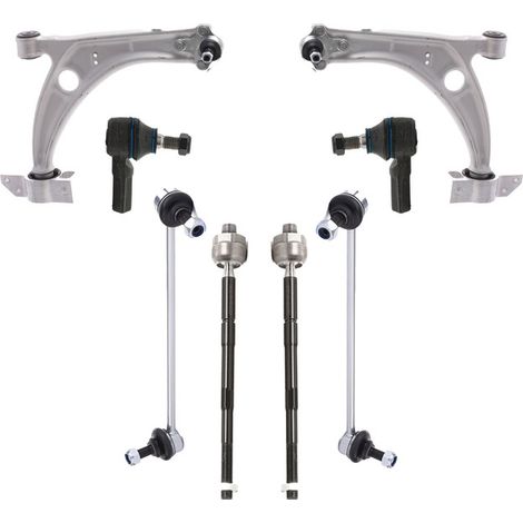 KIT BRACCIO OSCILLANTE 8 PEZZI COMPATIBILE CON VW PASSAT CC B6 (357) 2.0 BlueTDI / Kit Sospensione Completo OE/OEM / Bracci Oscillanti + Testine Sterzo / Sostituzione Diretta OEM