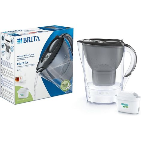 Carafe filtrante BRITA Marella Grise + cartouche filtrante MAXTRA PRO 1051121 (1/5)