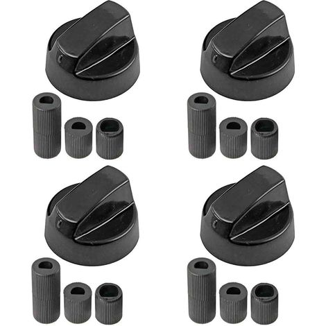 Universal – Lot de 4 boutons de plaque de cuisson universels – Compatible avec fours et cuisinières multimarques – Remplacement facile et rapide