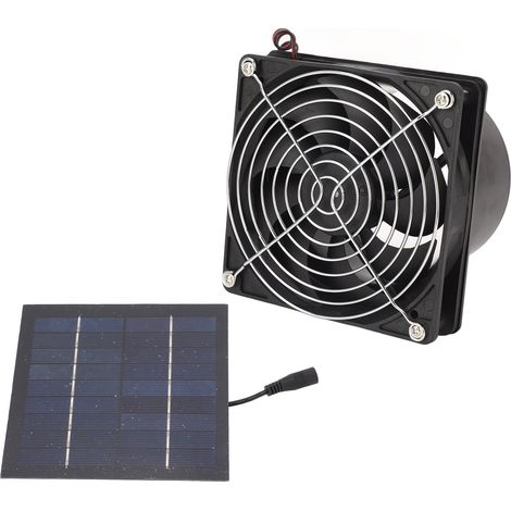 Ventilateur d'extraction solaire à dissipation thermique efficace, kit de ventilateur à panneau solaire 50 W, 5-12 V (1/5)