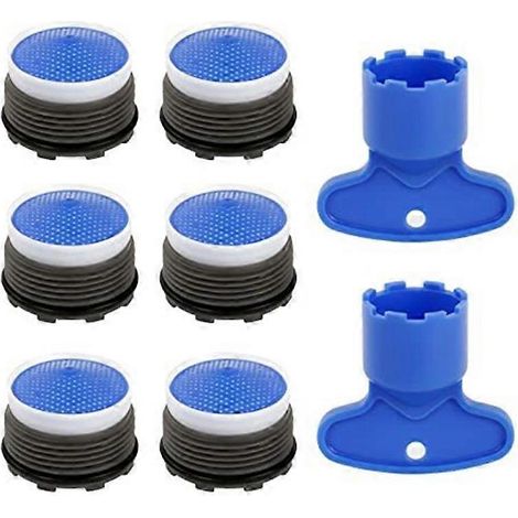Clé de mélange pour aérateur de robinet et limiteur de filtre de robinet de 16,5 mm, 2 clés de cache et 6 aérateurs de robinet [db] (1/2)