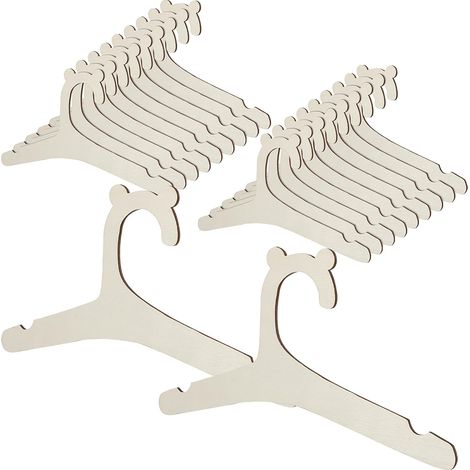 20pièces Lot de Cintres Bois pour Vêtements Garçon Fille Rangement Chambre Garçon Fille avec Cintres Antidérapants pour Jupes Et Pulls (1/5)
