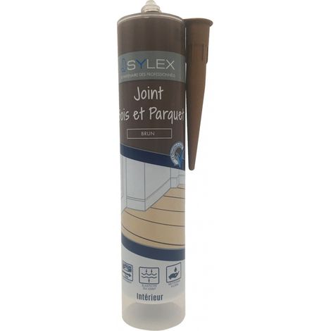 Mastic bois et parquet Sylex - Joint de finition élastique Couleur: BRUN