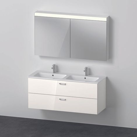 Ensemble de meubles de salle de bain XBASE 130 cm avec armoire miroir BETTER en haute brillance (1/2)