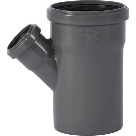 Le Sanitaire – Raccord d'évacuation PVC 175220 – Embranchement simple 45° DN 110/50 – Insonorisé avec lèvres d'étanchéité triples – Résistance 90°C (1/2)