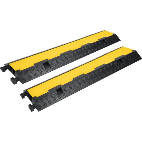 AUFUN Rampe de Protection Câble 2x Canaux Caoutchouc 100 x 24 x 5 cm Signalisation (1/5)