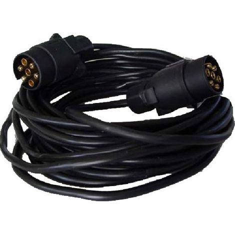 Cable de ralonge pour remorque 2 fiches 7 pôles - 8m