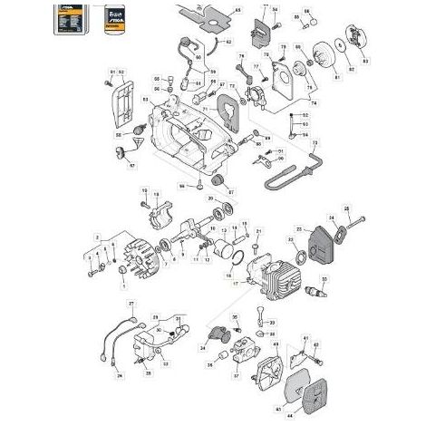 Cilindro motore motosega PR270 PR270C ALPINA GGP STIGA 6995245 ORIGINALE
