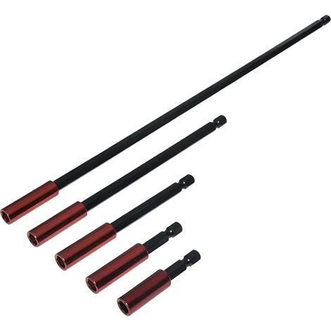 5pcs Magnetic Bit Holders 1/4" Hex Shank Bit Extenders Scalable Magnetic Screwdriver Holders for Drill Bit for DIY and Home Repairs (1/5)