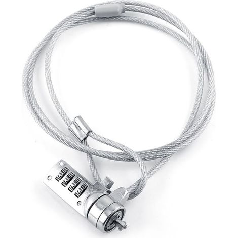 SJLERST Combinaison de verrouillage de sécurité pour ordinateur portable, chane de cable, antivol, mot de passe à 4 chiffres pour ordinateur portable (1/5)