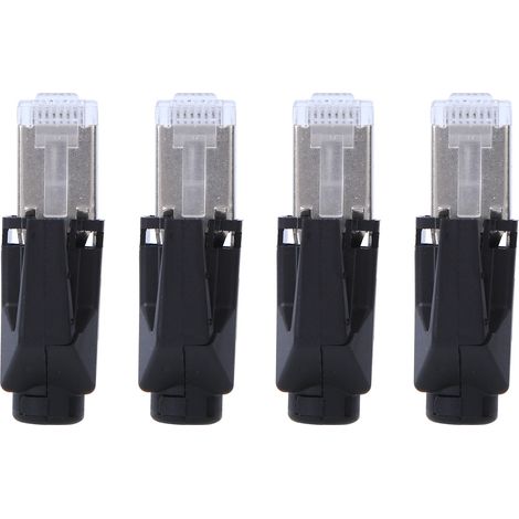 Connecteur RJ45 étanche 4 pièces, boîtier industriel IP67, adaptateur réseau femelle-femelle, fournitures électriques, raccord waterproof pour câble Ethernet, 1P07-RJ45. (1/5)