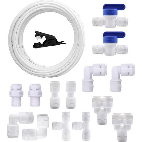 5 Meters Water Supply Pipe Tube and Refrigerator Connector Kit Water Filter Fitting for Refrigerator European Style Double Refrigerator (1/4)