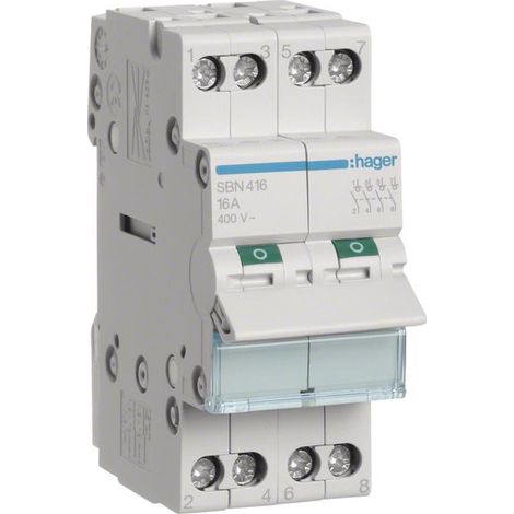 Commande modulaire Hager sbn416 16 A 4 pôles